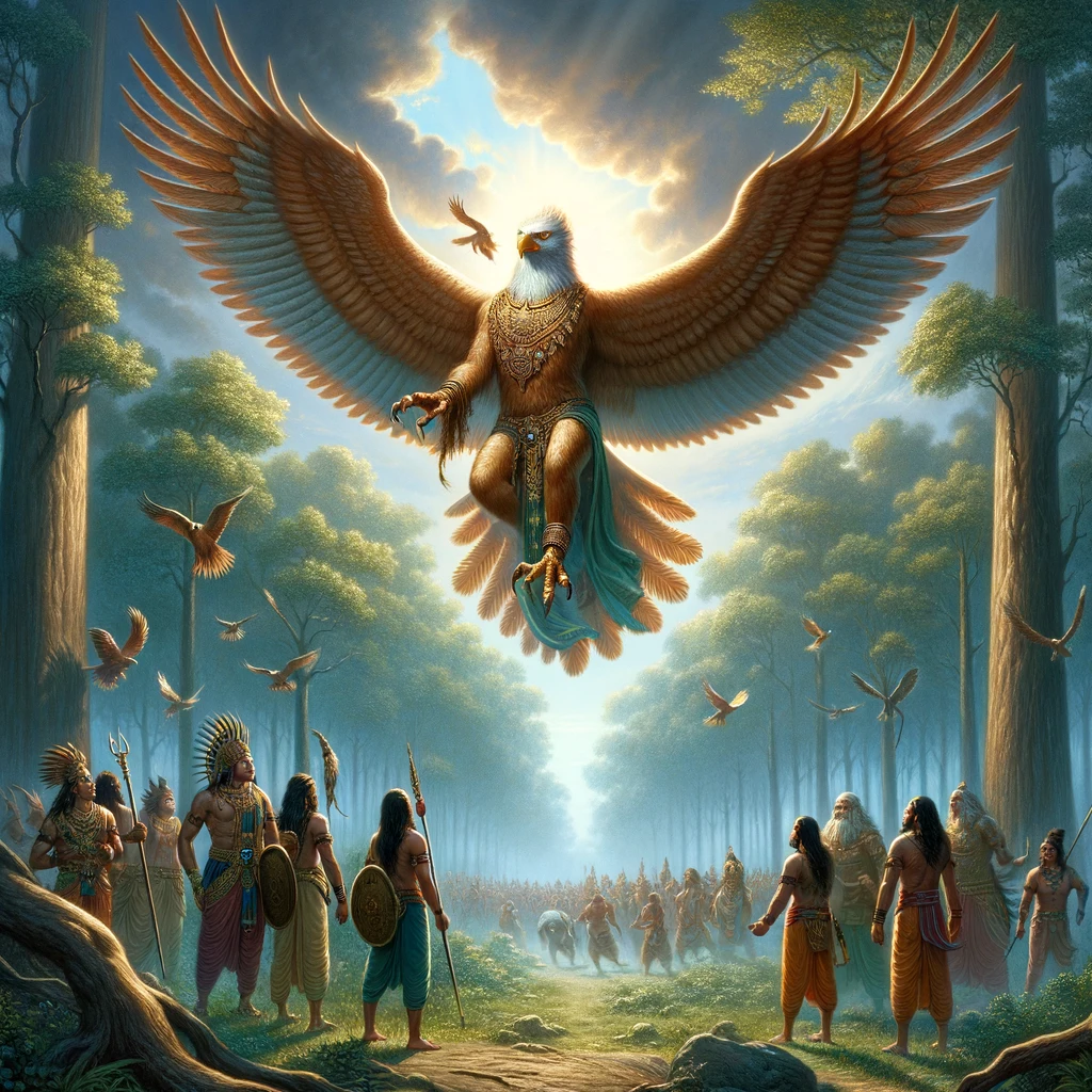 Sampati Swoops Down to Devour the Monkeys